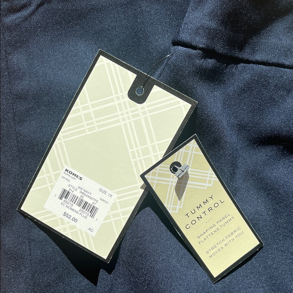 Dana Buchman Navy Straight Leg Pants - Picture 4 of 7